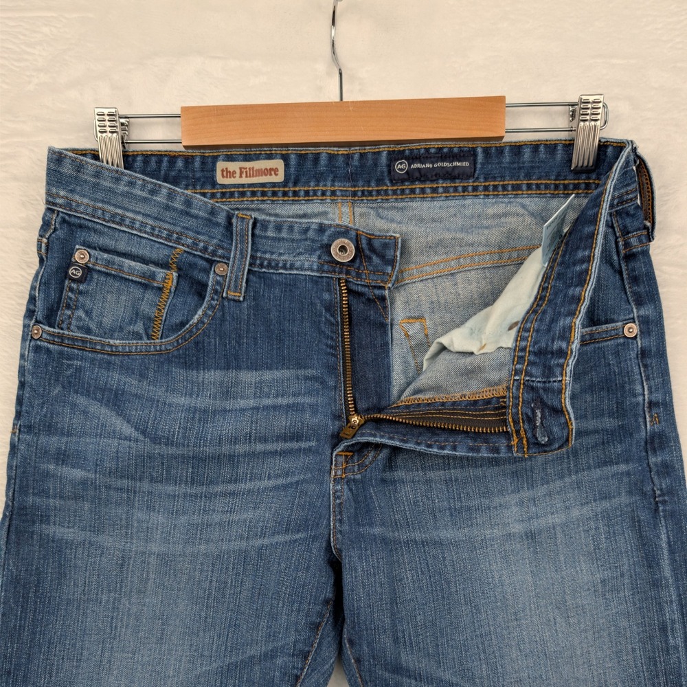 AG Adriano Goldschmied Jeans Mens 34x33 Blue The Fillmore Straight Leg Denim Y2K